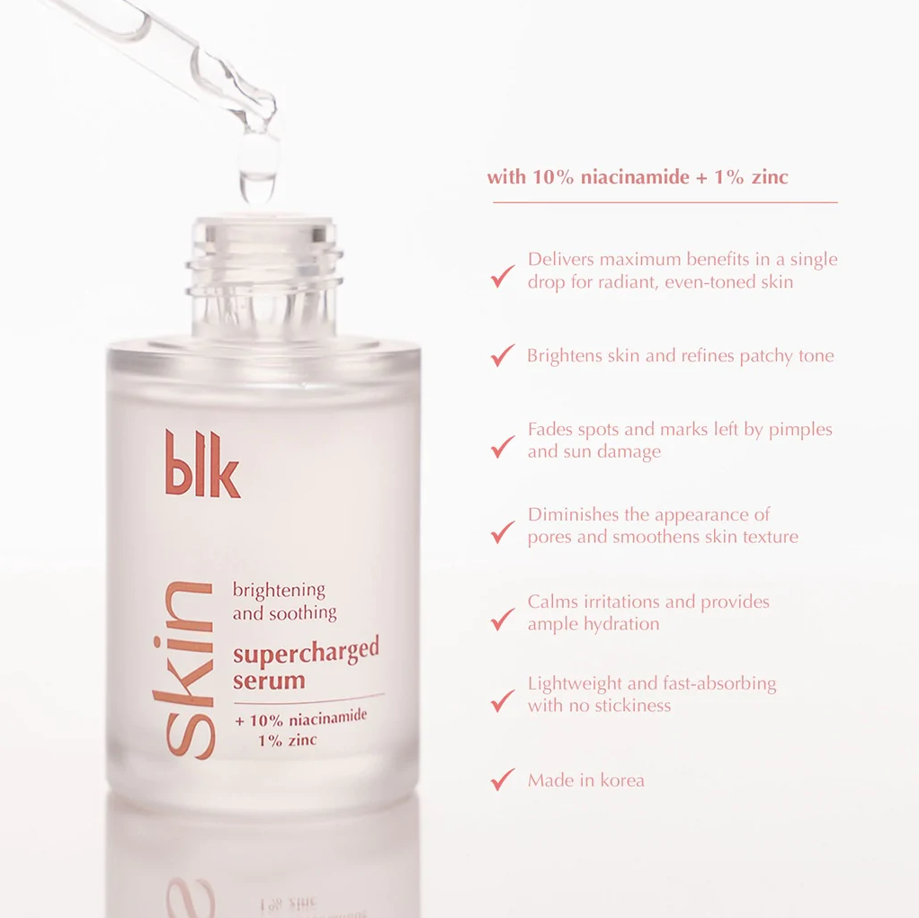 Blk Cosmetics Skin Brightening & Soothing Supercharged Serum + Niacinamide