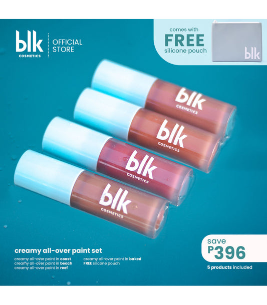 Blk Cosmetics Fresh Soaked Creamy All Over Paint Set - Free Pouch