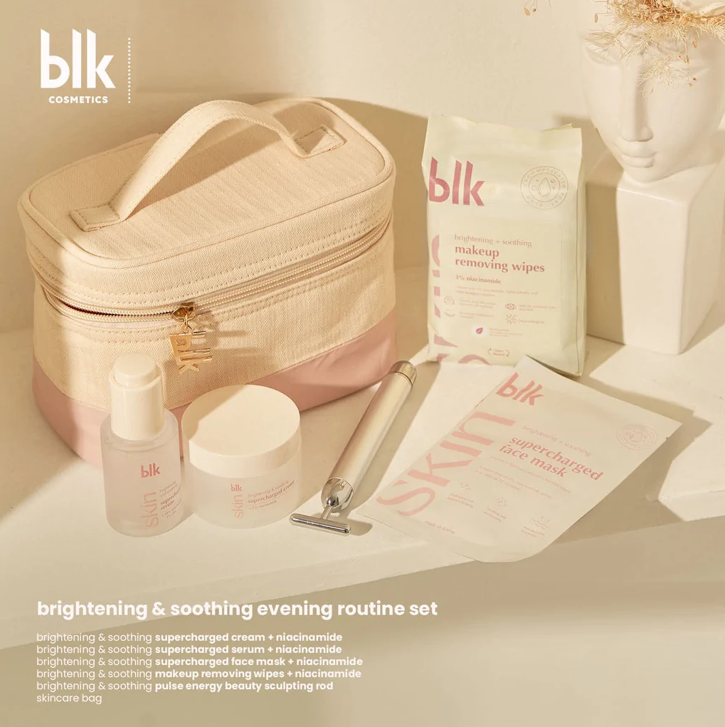 Blk Cosmetics Skin Brightening and Soothing Evening Routine Set