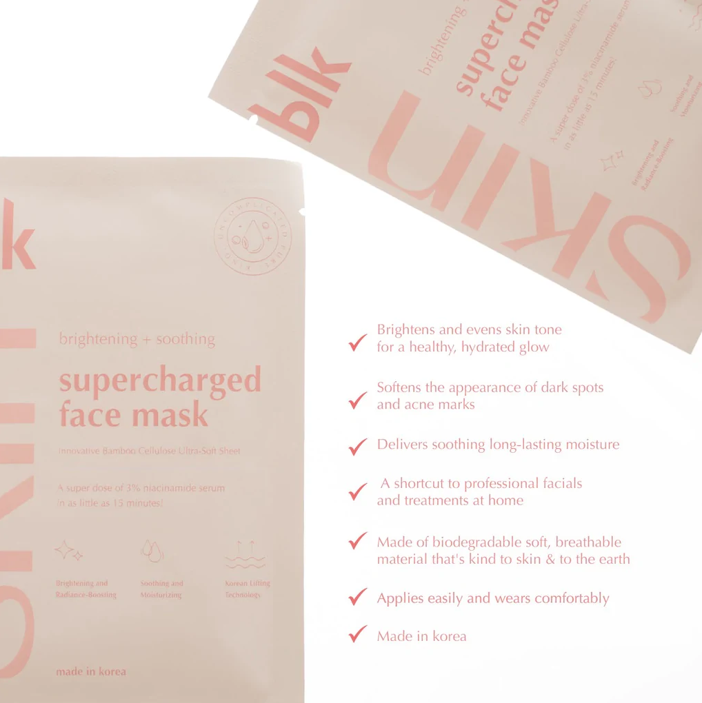 Blk Cosmetics Skin Brightening & Soothing Supercharged Face Mask